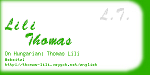 lili thomas business card